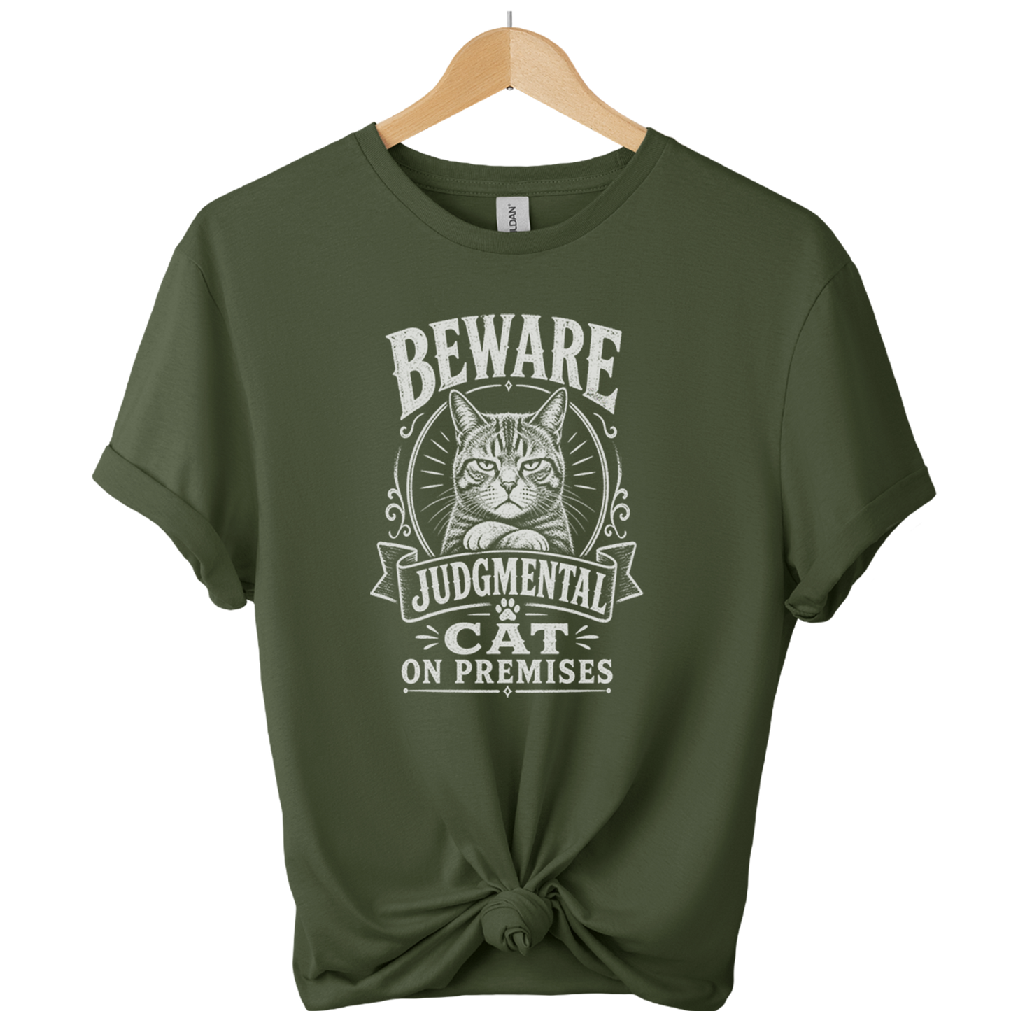 Beware Judgmental Cat T-Shirt