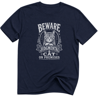 Beware Judgmental Cat T-Shirt