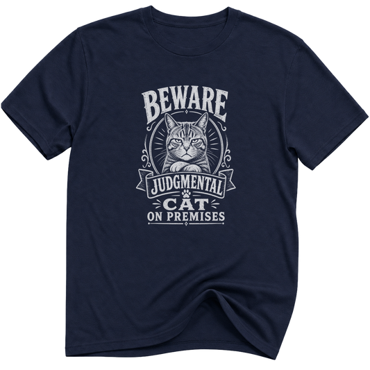 Beware Judgmental Cat T-Shirt