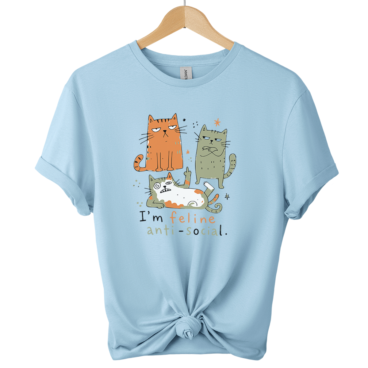 I'm Feline Anti-Social Cat T-Shirt
