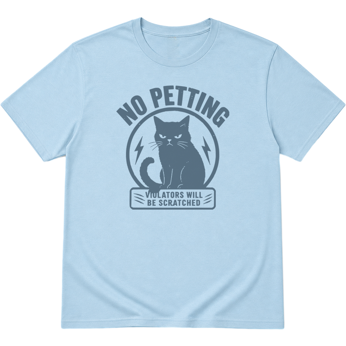 No Petting Violators Scratched Cat Shirt