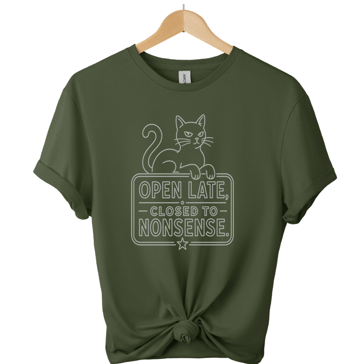 Open Late Closed To Nonsense Cat T-Shirt