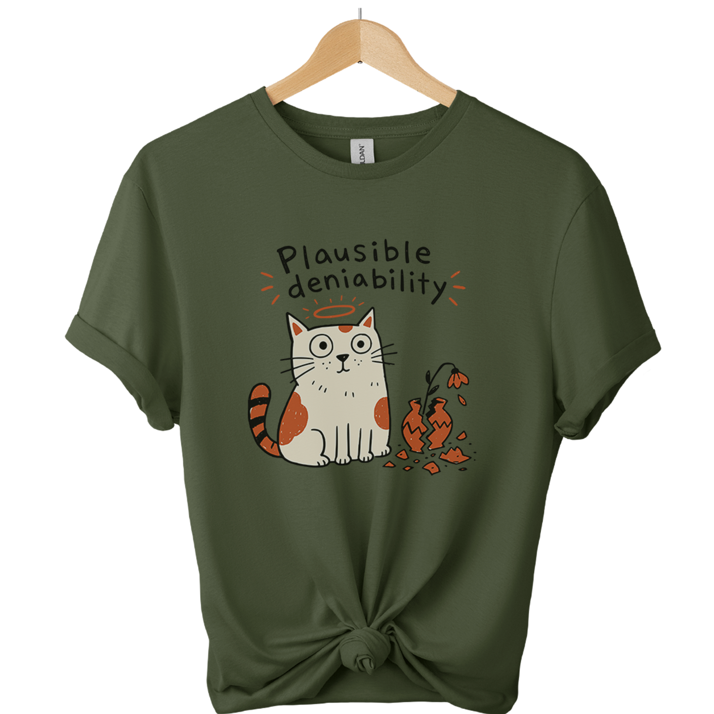 Plausible Deniability Cat T-shirt