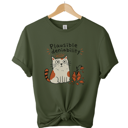 Plausible Deniability Cat T-shirt