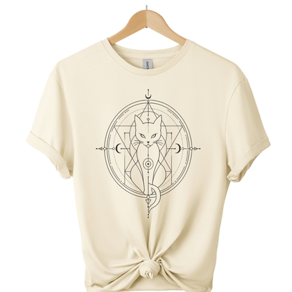 Sacred Geometry Cat T-Shirt