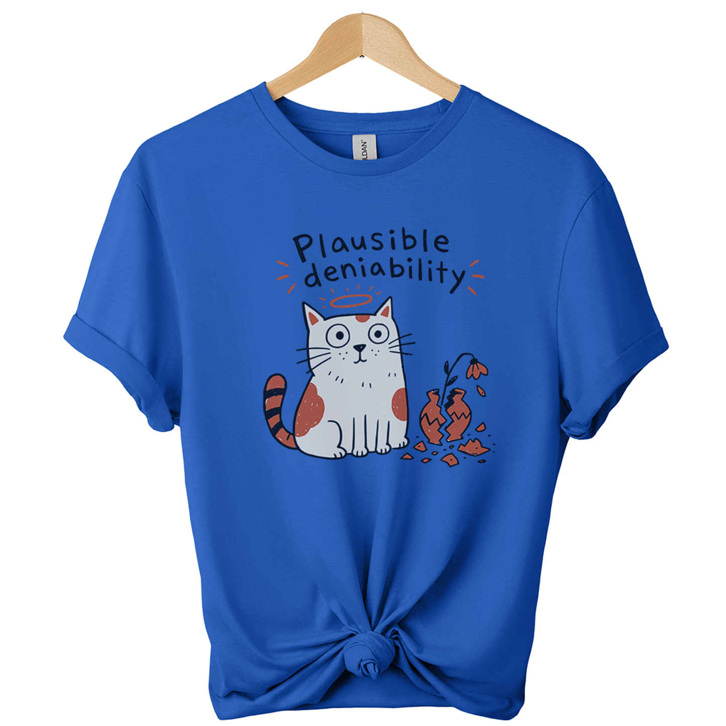 Plausible Deniability Cat T-shirt