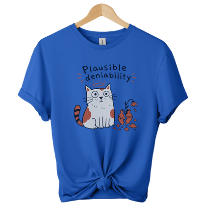 Plausible Deniability Cat T-shirt