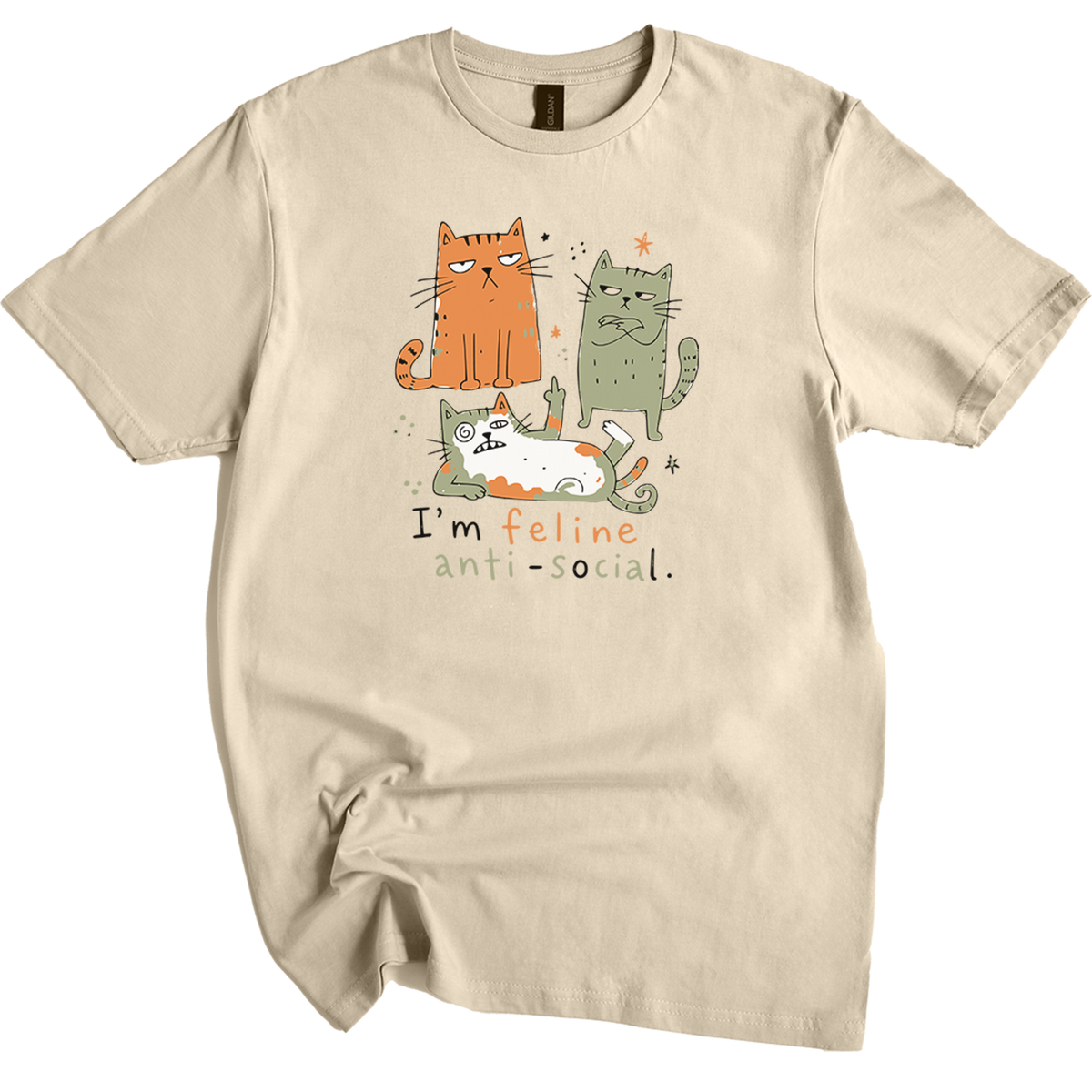 I'm Feline Anti-Social Cat T-Shirt