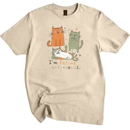 I'm Feline Anti-Social Cat T-Shirt