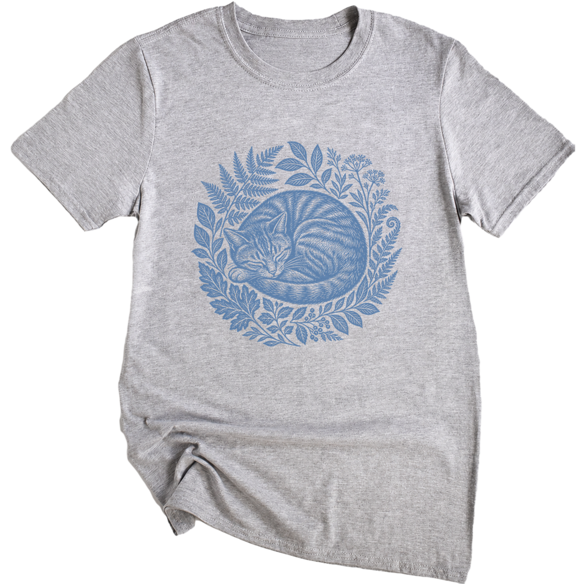 Wild At Heart Cat Botanical T-Shirt
