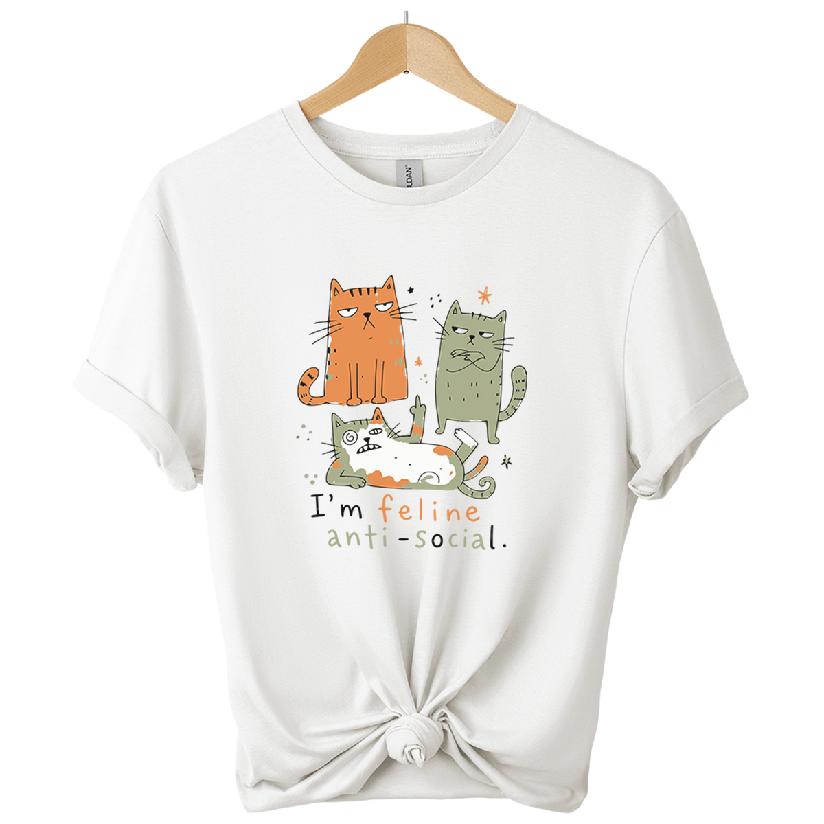 I'm Feline Anti-Social Cat T-Shirt