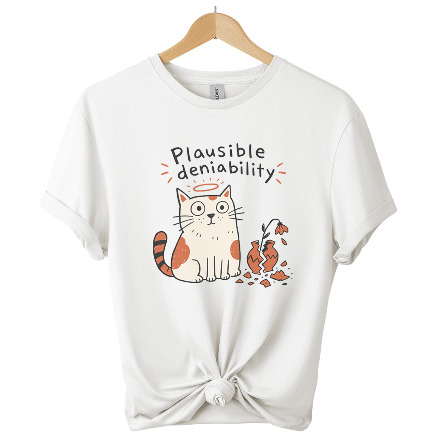 Plausible Deniability Cat T-shirt