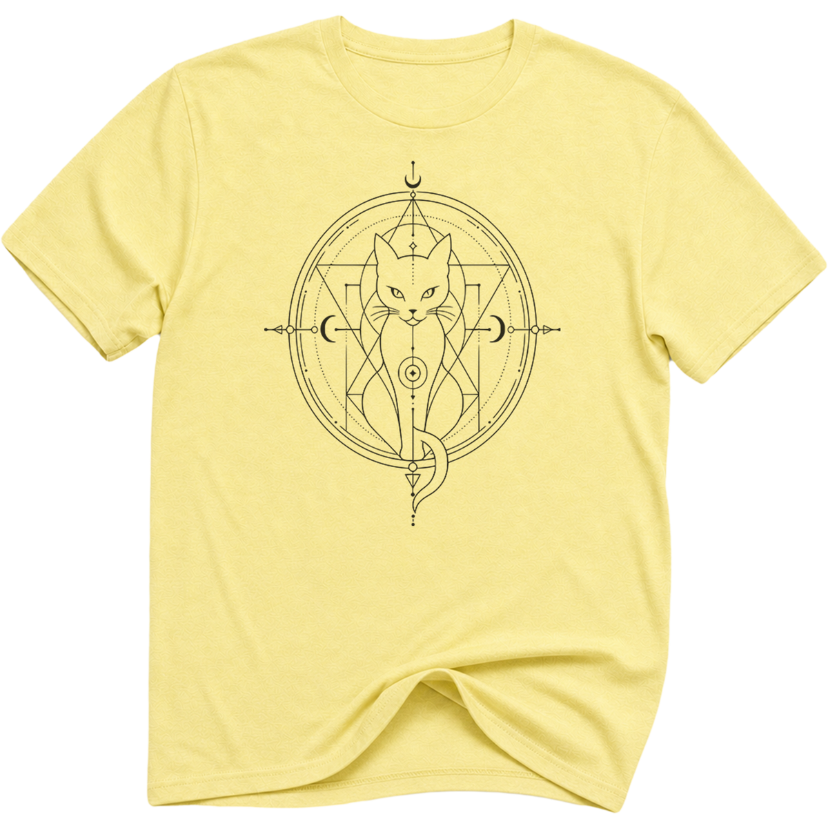 Sacred Geometry Cat T-Shirt