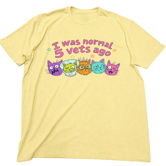 I Was Normal 5 Vets Ago Cat T-Shirt
