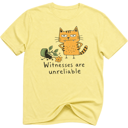 Witnesses Are Unreliable Cat T-Shirt