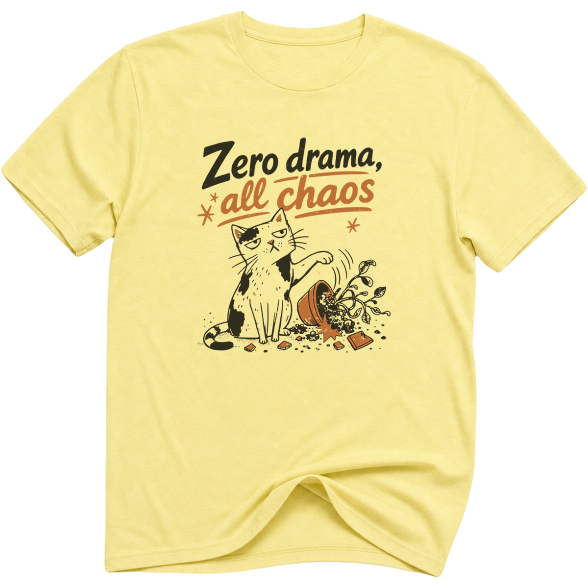 Zero Drama All Chaos Cat T-Shirt
