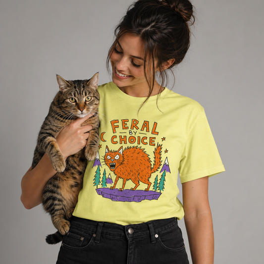 Feral By Choice Cat T-Shirt