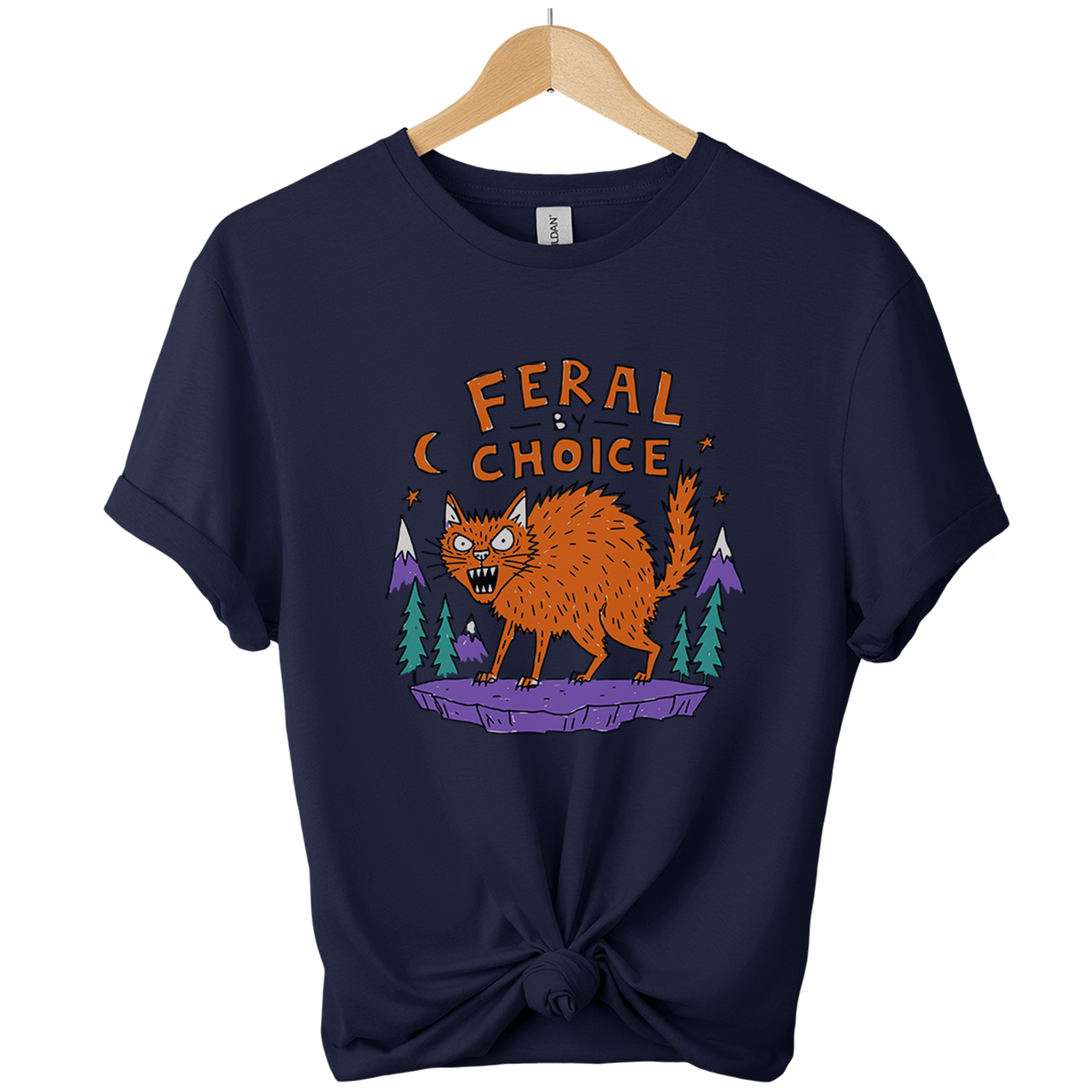 Feral By Choice Cat T-Shirt