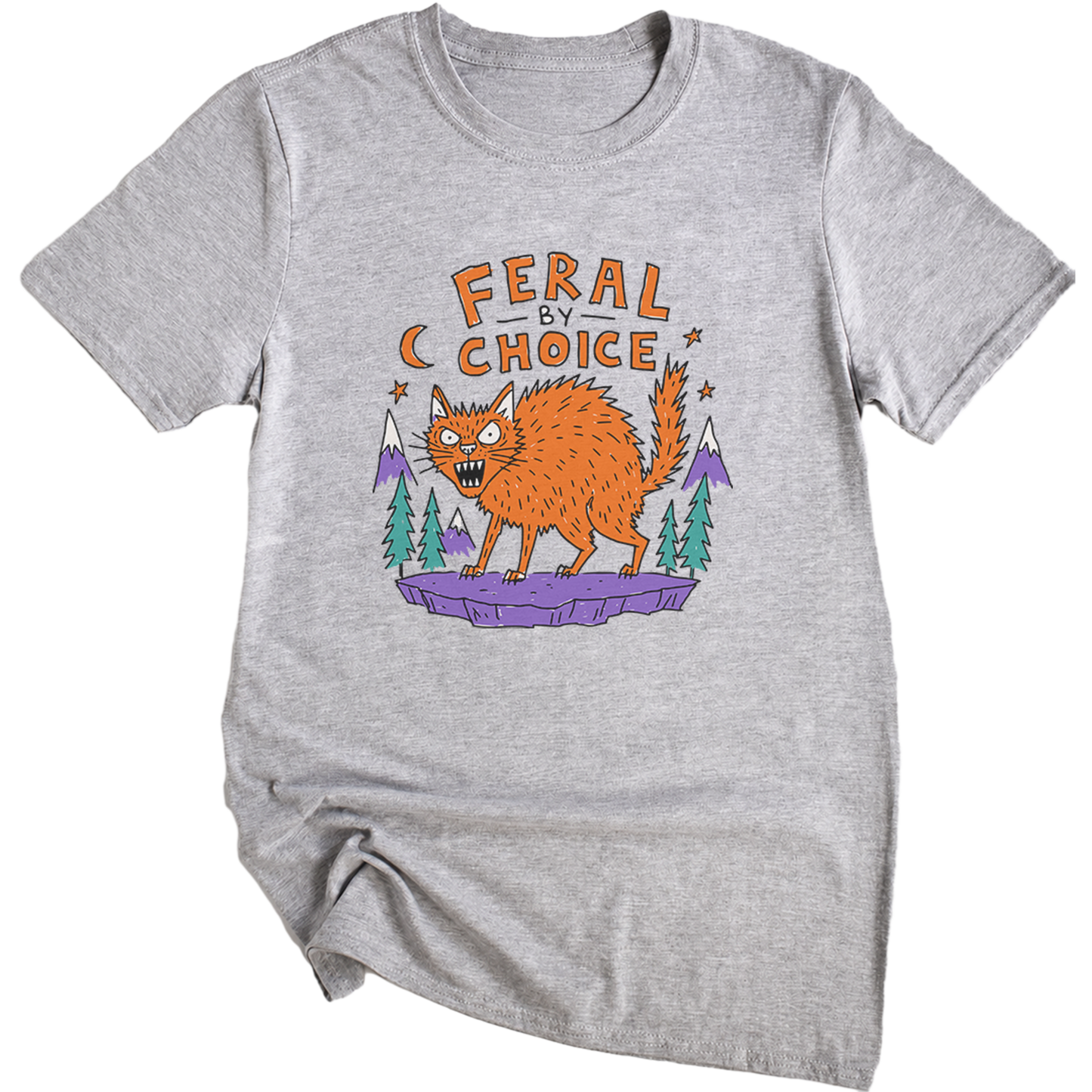 Feral By Choice Cat T-Shirt