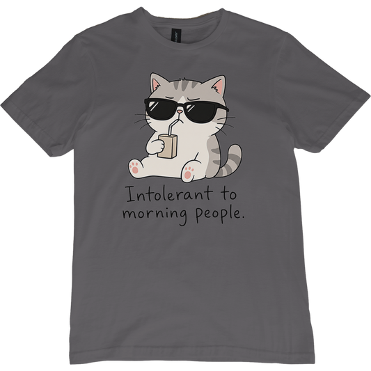 Intolerant To Morning People Cat T-Shirt