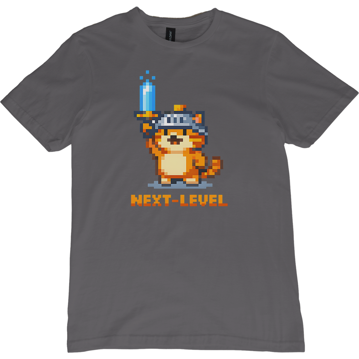 Next-Level Pixel Knight Cat T-Shirts