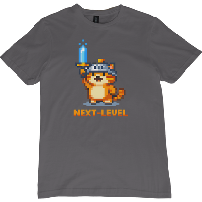 Next-Level Pixel Knight Cat T-Shirts
