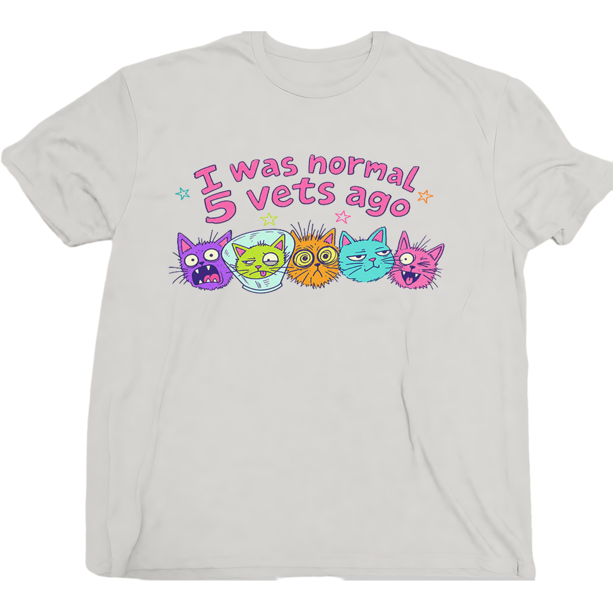 I Was Normal 5 Vets Ago Cat T-Shirt