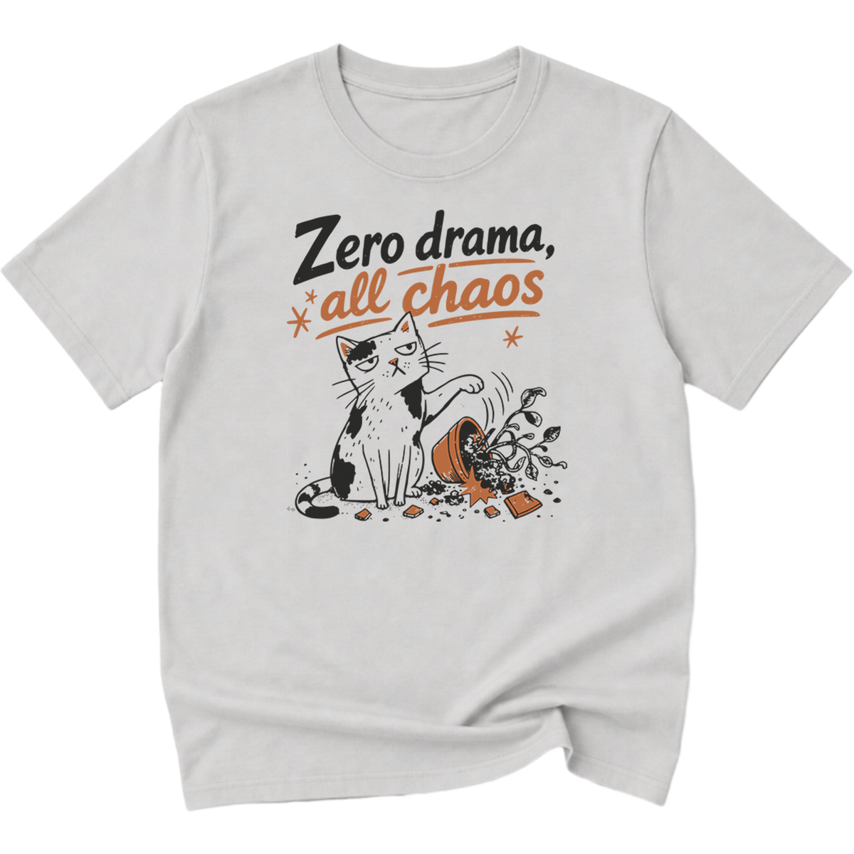 Zero Drama All Chaos Cat T-Shirt