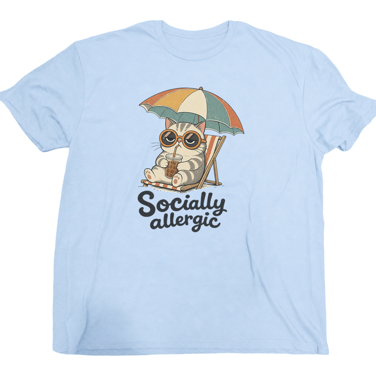 Socially Allergic Cat Shirt