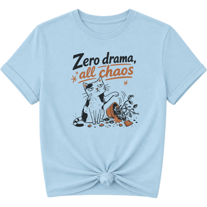 Zero Drama All Chaos Cat T-Shirt