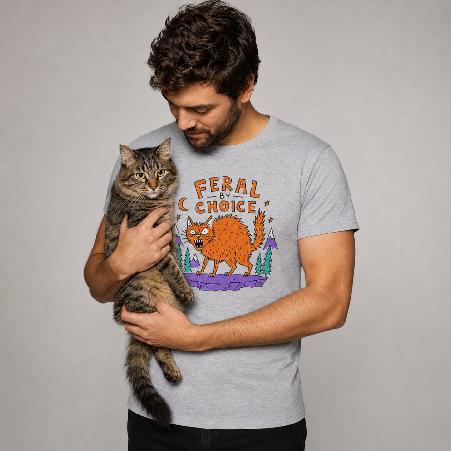 Feral By Choice Cat T-Shirt