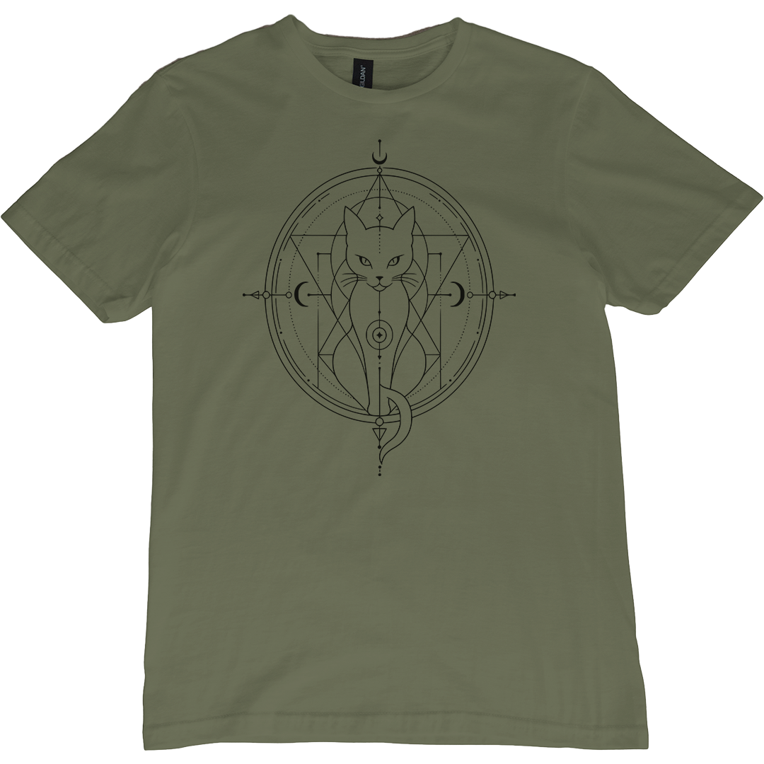 Sacred Geometry Cat T-Shirt