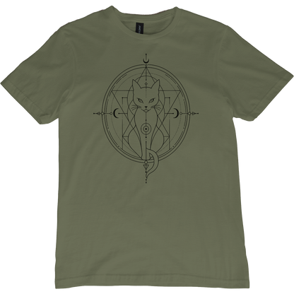 Sacred Geometry Cat T-Shirt