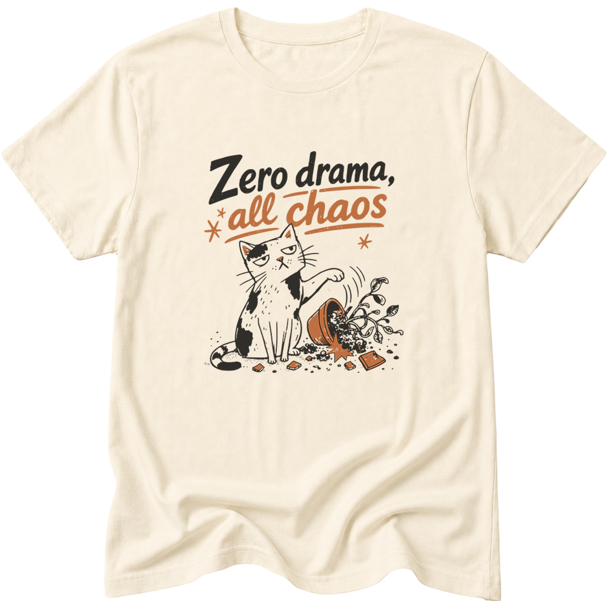 Zero Drama All Chaos Cat T-Shirt