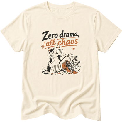 Zero Drama All Chaos Cat T-Shirt