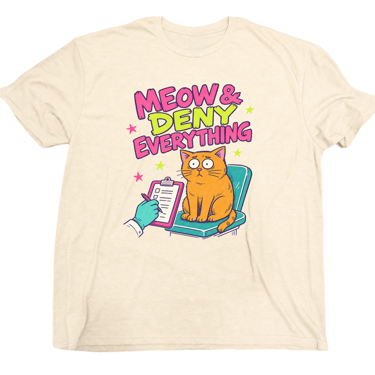 Meow And Deny Everything Cat T-Shirt
