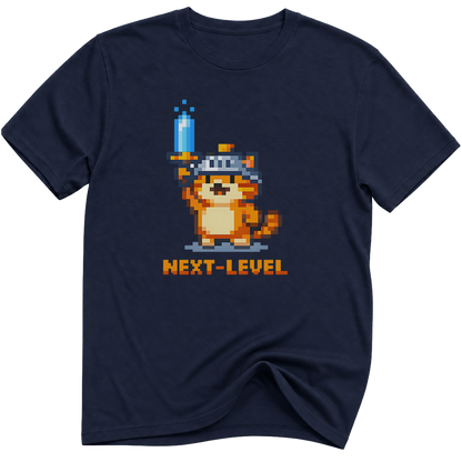 Next-Level Pixel Knight Cat T-Shirts