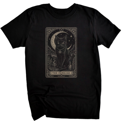 The Familiar Black Cat Tarot T-shirt