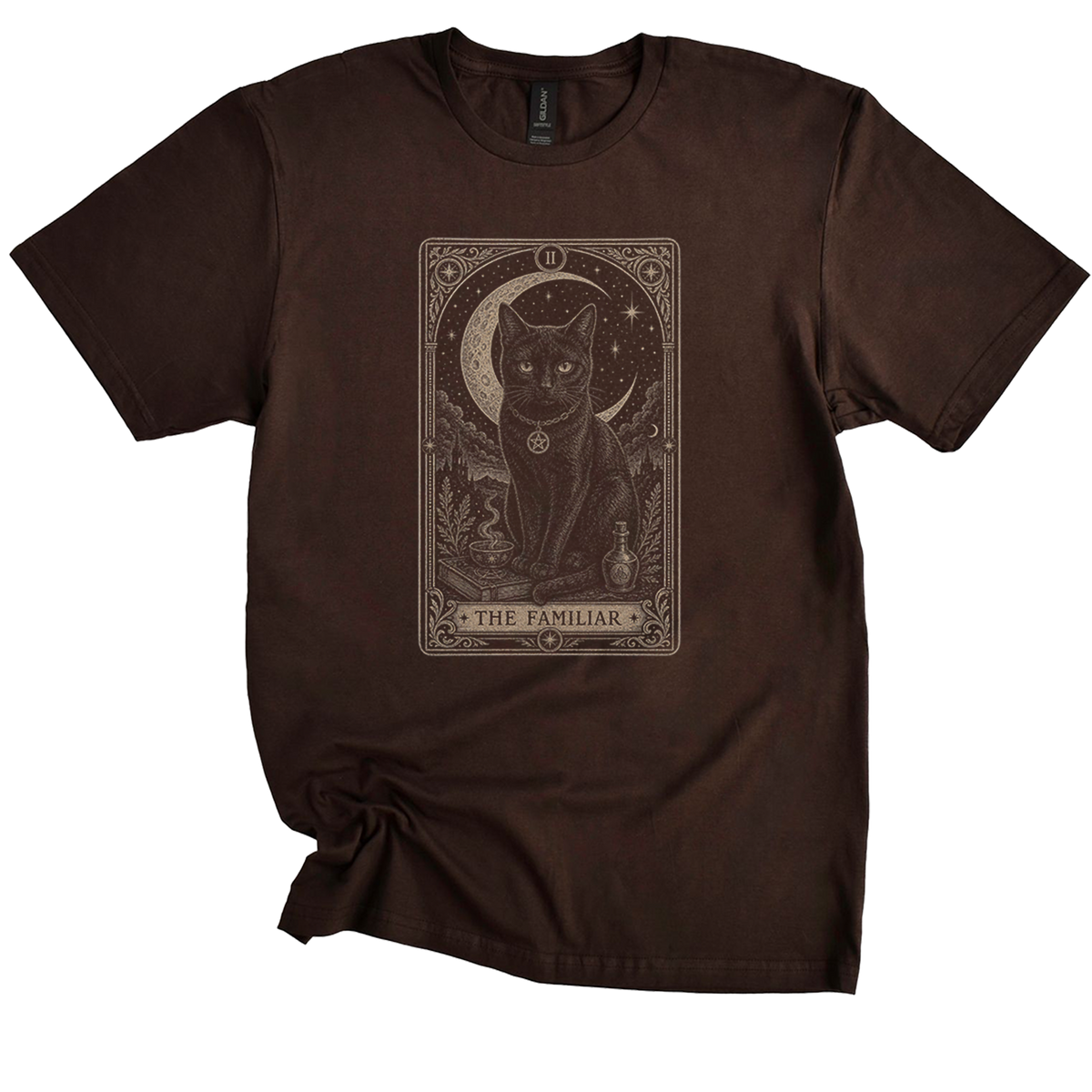 The Familiar Black Cat Tarot T-shirt
