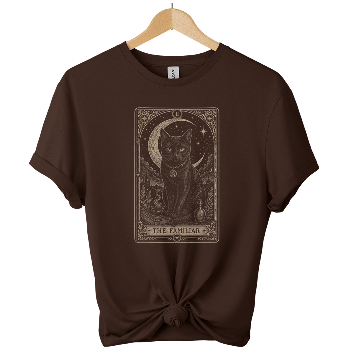 The Familiar Black Cat Tarot T-shirt