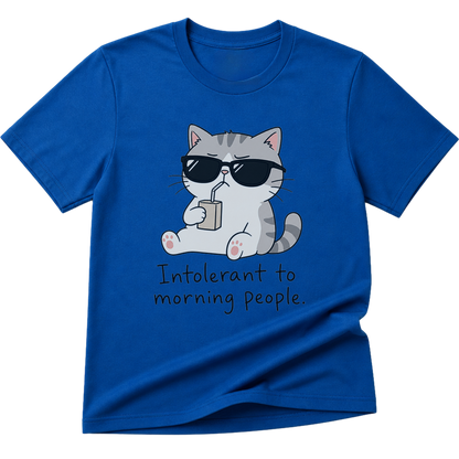 Intolerant To Morning People Cat T-Shirt