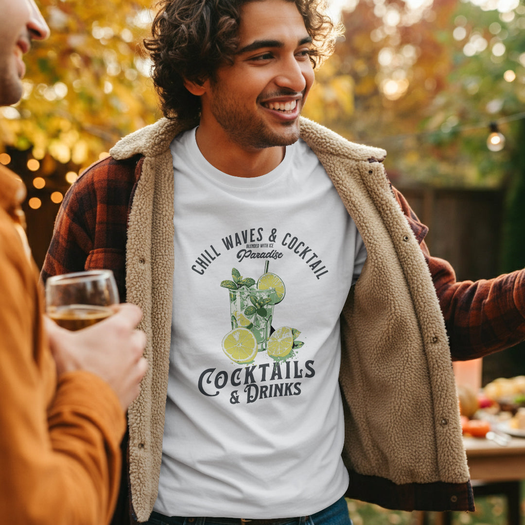 Cocktails & Drinks T-Shirt — Chill Waves & Cocktail Paradise Lime Mojito Tee